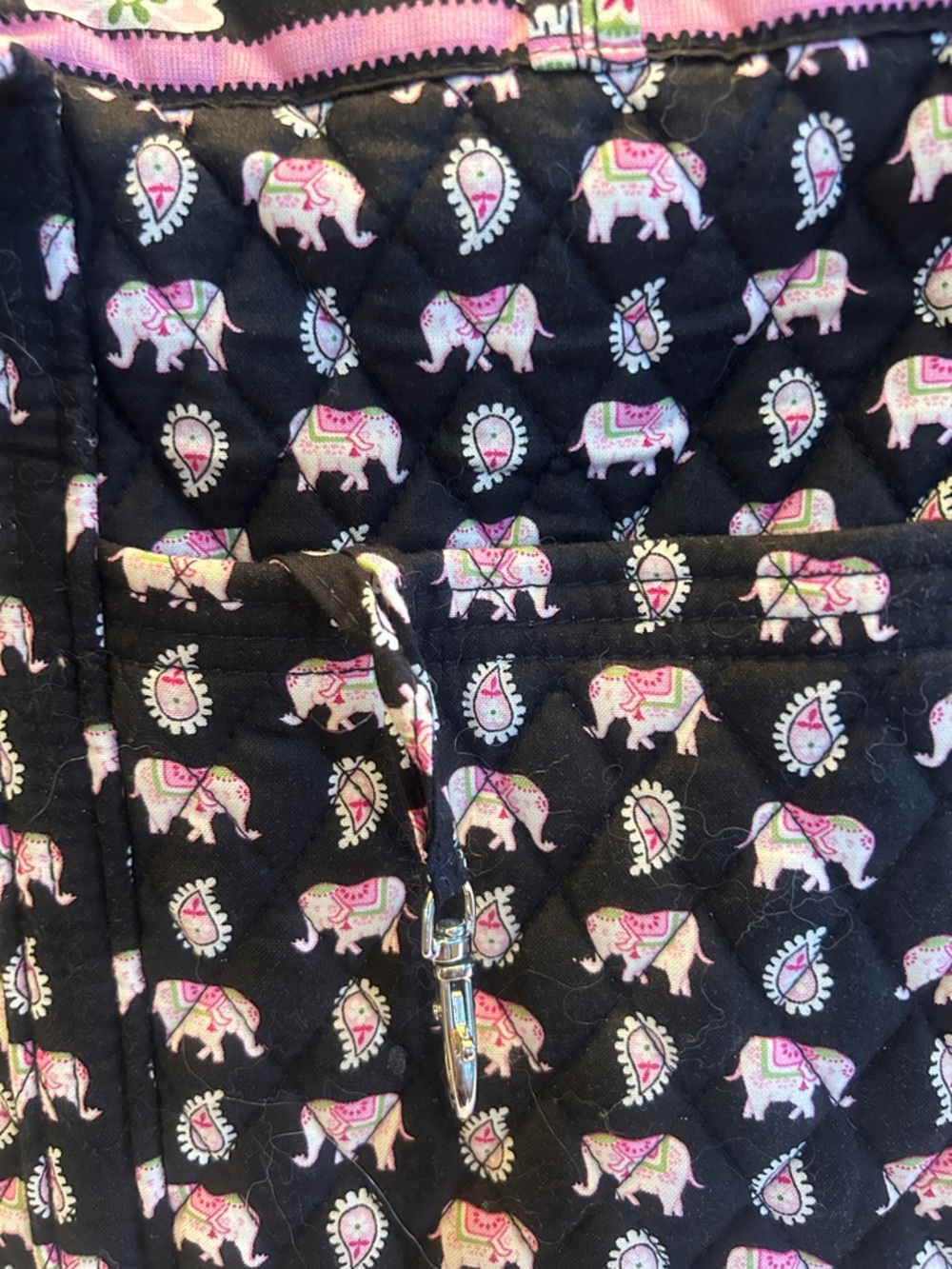 Vera Bradley Black and Pink Paisley Tote - Picture 5 of 7
